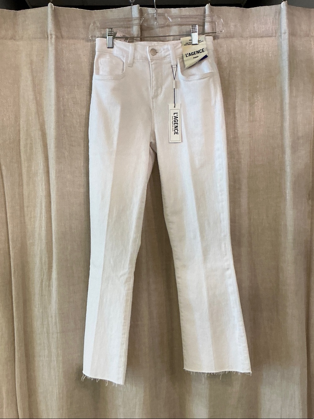 L'AGENCE White High-Rise Kendra Jeans